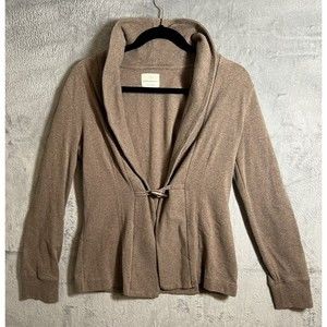 Banana Republic 94% Cotton Cardigan Sz Small SToggle Front Button‎ Tapered Waist